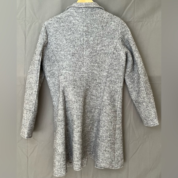 Halogen Women's Grey Wool Asymmetric Peacoat Jacket - Picture 4 of 7